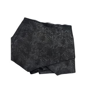 Impeccable Pig Black Snakeskin Faux Leather Skort Size S